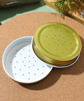 Beekeeping Water Feeder for Hives, Durable Metal Beehive Waterer Lid showing perforated detail, Easy Install Entrance Feeder