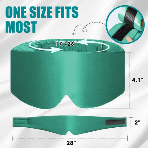 Ultra Soft Heated Eye Mask With Adjustable Warmth For Dry Eyes And Puffy Eyelids Fast Relief For Sinus Pressure and Tension Headaches, one size fits most, dimensions shown.