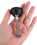 Six Piece Adjustable Furniture Leveling Feet Featuring Legit Heavy Duty Nylon Bases And Swivel Height Adjustments to kill floor wobble in hand