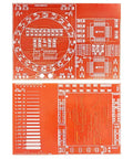 Red DIY SMD SMT Welding Practice Board For Soldering Skill Training With NE555 CD4017 Water Flowing LED Circuit Kit 80x60mm Double Sided PCB