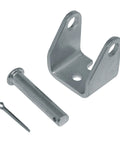 U Shape BRK 02 Mounting Bracket For Linear Actuator Made Of Iron Steel Built Tough Over 1000 Lb Capacity Compatible With PA 03 PA 04 PA 04 HS PA QR1 PA TS1 Adds 180 Degree Rotation For Flexible Industrial Automation, U-shaped steel bracket and pin