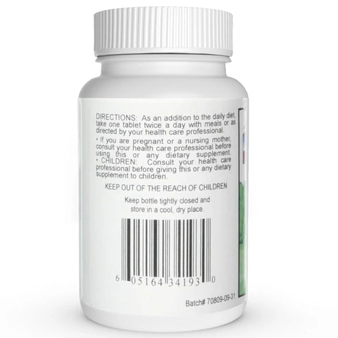 Back label of Dr Hans Nieper Lithium Orotate 5mg, 200 Count, Lab Tested, Non-GMO, Gluten Free, Vegan Friendly supplement bottle