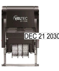 Slick Self Inking Date Stamp With Month Day And Year For Legal Docs And Bills featuring DEC 21 2030 display, durable ABS shell design.