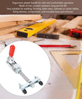 Heavy-Duty Double Headed Push Pull Toggle Clamp With 65.5mm Stroke And 700 Lbs Clamping Force, Iron Construction And Rubber Pressure Heads