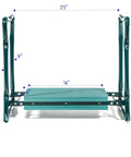 Front view of Garden Kneeler And Wide Seat That Flips Into A Comfy Sit Down Stool, Easy Fold For Storage, Sturdy Steel Frame Supports Up To 220 Lbs
