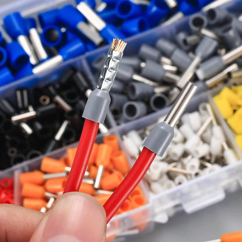 800 Pcs Wire Ferrule Connectors Kit AWG 22 10 Copper Nylon Insulated Cord Pin Ends Crimp Terminals in various colors