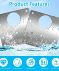 Sturdy Stainless Steel Cabinet Hinge Repair Plate Kit With 60 Screws And Driver, Easy Install For Kitchen Cupboard Doors