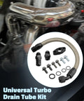 Heavy Duty Turbo Drain Tube Kit For Cummins Engine Swap 2nd Gen Stainless Steel Braided Oil Feed Line With Connectors And Screws, braided hose and fittings