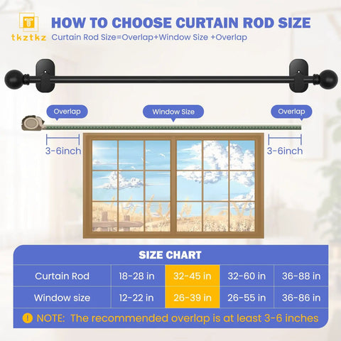 No Drill Curtain Rod For Windows 18 To 45 Inches Small Black Five Eighths Inch Adjustable Drapery Rod With Adhesive Brackets graphic
