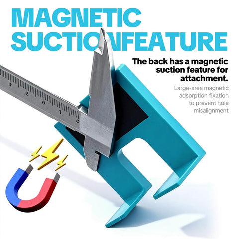 Magnetic Hinge Installation Jig And Mortise Template Set for Wood Doors, showing precise 2mm groove alignment tool.