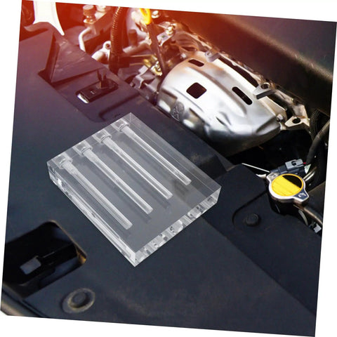 Shop Ready Oil Quality Comparator And Transmission Viscosity Tester Stand For Easy Engine Oil Analysis And Maintenance In Auto Service Centers Acrylic Tester For Quick Pro Grade Automotive Diagnostics in engine bay