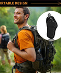 Foldable Sickle With Sheath, Knife And Saw All In One For Adventure, camping tool on hiker's backpack in nature