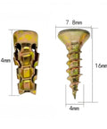 10 Pack Gold Cabinet Hinge Repair Kit With Short Expansion Anchors And Self Tapping Screws For Wardrobe Doors And Cupboards No More Wobbly Doors