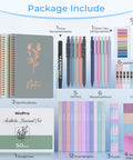 Package contents of All-In-One Cute Spiral Notebook Set For Women And Bible Journal Lovers, Includes 3 A5 Spiral Notebooks