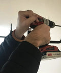 Installation of Heavy Duty Steel 10 Inch Garage Storage Utility Hooks 4 Pack Black Powder Coated Rust Resistant Wall Mount Hooks for Tools and Gear