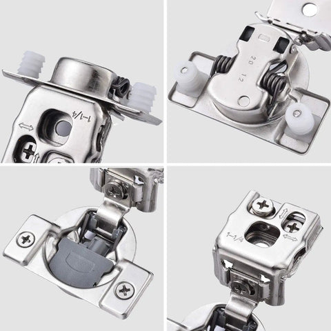 Forty Pack Pro Grade Soft Close Cabinet Hinges For Face Frame Doors One Quarter Inch Overlay Satin Nickel 3D Adjustable Concealed Damper Skip The Slamming No Sweat Install Smooth Operation