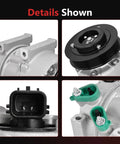 Fresh Heavy Duty Air Conditioning Compressor With Clutch Quick Bolt Swap For Hyundai Sonata And Kia Optima 2012 To 2018 close-up details of components