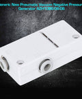 Workhorse Industrial Grade Pneumatic Vacuum Negative Pressure Generator for Automation and Robotics, compact white unit close-up