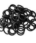 50 Pack Oil Drain Plug O Rings Replacement Set For Bikes Nitrile Rubber O Ring Gasket Seals Black OEM Quality Fits Most Cruisers And Touring Bikes Prevents Leaks And Keeps Engine Oil Contained. black nitrile O-rings in a 50-pack for bike oil drain plugs