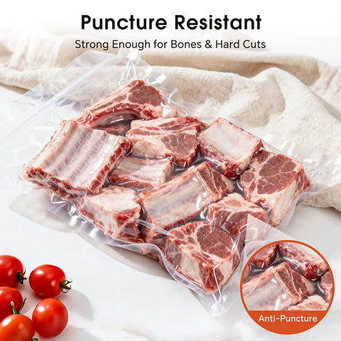 8 By 12 Inch Vacuum Sealer Bags Pre Cut Quart Size Must Have For All Vacuum Sealers BPA Free Commercial Grade Food Saver Bags with meat