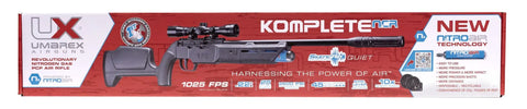 Komplete NCR N2 Powered.22 Caliber PCP Air Rifle box with NitroAir system and nitrogen cartridges, ideal for precision shooting