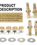 Door Hinge Pin And Bushing Kit Waterproof Metal Door Repair Kit Replacement Pins For 1999 Up GMC Sierra Silverado Chevrolet Full Size Easy Install And Heavy Duty Fit For Front Or Rear Doors, includes steel pins, bushings, nuts, and washers
