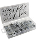 Heavy Duty Steel Wire Extension Spring Replacement Kit, 200 Piece Spring Assortment With Zinc Plated Coils in plastic case