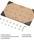 CNC MDF Grid Spoilboard for 3018 Router Compatible With 3018 Pro Series Mach3 300 X 180 X 12mm With 24 6mm Holes Includes Screws And Nuts
