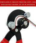 Fkewp Pro 4 In One Tube Bending Pliers With Adapters For 3/16 1/4 5/16 3/8 Copper Brake Lines showing precise bending mechanism.