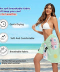 Loose Fit Swim Cover Up For Hot Summer Days Ultra Lightweight Breathable Polyester Beachwear Relaxed Wrap on woman by beach