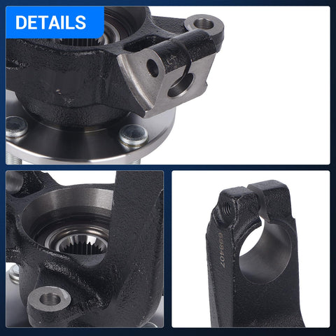 Front Left Steering Knuckle And Wheel Bearing Hub Assembly For Ford Focus 2006 To 2011 Left Driver Side Replacement Includes Hub And Bearing