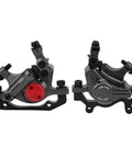 Lightweight Mechanical Disc Brakes With Durable Aluminum Alloy Build And Killer Stopping Power fast install, black calipers for mountain biking.