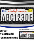 Leopard Print License Plate Frame For Cars, Dope Cheetah Style Aluminum Plate Holder, front view on car bumper