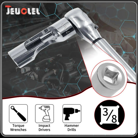 17mm Diesel Injector Fuel Line Socket Flare Nut Wrench with 3/8 square drive for efficient diesel engine repairs.