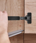Soft Close Cabinet Door Hinge With Silent Damping Buffer Concealed Flush Mount Cupboard Hinge For Kitchen And Wardrobe Door Replacement Quiet Smooth Modern Hardware Upgrade For Cabinets being installed on wooden cabinet door