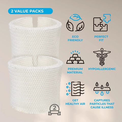 2 Pack MAF2 Wicking Humidifier Filter Replacements Must Have For MoistAir Air Care Essick Air And Kenmore Humidifiers MA0600 MA0601