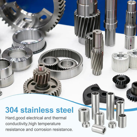 Six Piece Stainless Steel Spacers Set Built To Last, 10mm ID, 12mm OD, 10mm Thick, 304 Stainless Steel Unthreaded Round Bushings, Screw Standoff Spacers For 3/8 Inch Bolts And M10 Fasteners in 304 stainless steel