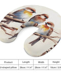 Birds Resting On Tree Branch Inspired U Shaped Travel Neck Pillow For Air Travel Super Cozy Neck And Head Support Perfect For Long Haul Flights And Office Naps Ergonomic Portable Adjustable For Real Sleep Anywhere, memory foam