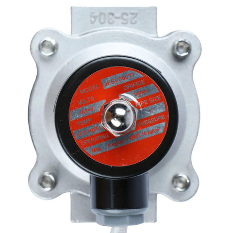 Front view of 1 Inch 24V AC Stainless Steel Electric Solenoid Valve Normally Closed For Air Water Fuel With Viton Seals