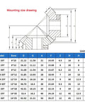 Top Shelf Rock Solid Spiral Bevel Gear Set, Precision Engineered With 1.5M Module And Heavy Duty Alloy Steel, drawing with dimensions and sizes.