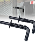 Heavy Duty Steel Trailer Gate Spring Latch Repair Kit 819T Anti Rust Black with L-shaped pins and springs