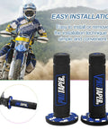 Universal 22mm Seven Eighths Inch Twist Throttle Grip And Cable Kit For Cross Country Dirt And Pit Bikes with blue grips