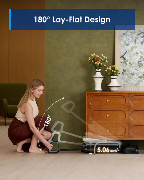 Kick Dust With This Badass Wet Dry Vacuum Cleaner Packing 22kpa Suction And Fifty Min Runtime For Floors That Look Fresh, 180° lay-flat design for easy maneuvering.