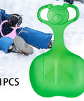 All Terrain Snow Sled For Adults And Kids Heavy Duty Alloy Steel And HDPE Sledge For Snow Grass And Sand Green