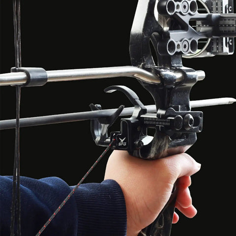 Drop Away Arrow Rest for Compound Bow Upgrade Beefed Up Aluminum Alloy Black Finish Right Hand in use for hunting