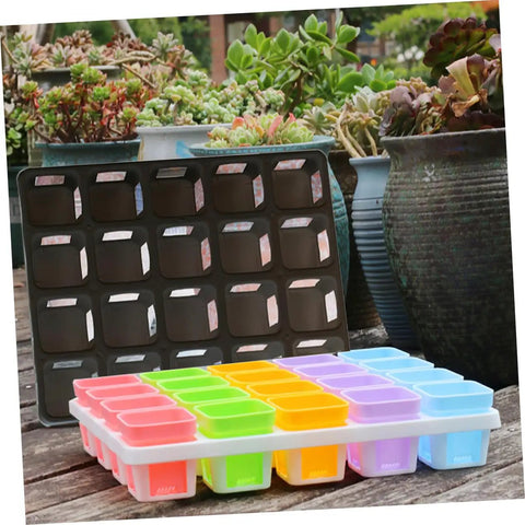 Space Saving Nursery Pot Brackets For Germination Trays, Easy Transplanting, Home Garden Greenhouse Organizer For Starting Vegetables, Flowers, And Saplings, A Real Must Have For Busy Gardeners With Small Yards