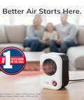 MyHeat Personal Space Heater Under Desk, Compact White, 200 Watt Office Foot Warmer, heater on coffee table in living room