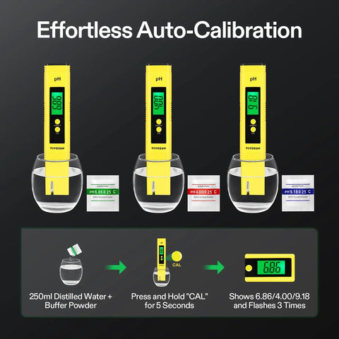 Digital pH Meter Pen Type 0.01 pH High Accuracy Tester For Hydroponics Home Drinking Water Pools And Aquariums