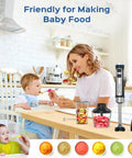 Powerful 1000W Immersion Blender 5 In 1 Handheld Electric Mixer With 21 Speeds Turbo Mode displayed on a kitchen counter