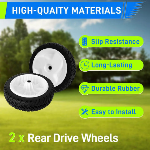 Front Drive Wheels Replacement For 22 Inch Recycler Lawn Mower With 8 Inch Diameter Wheels Compatible With Recycler